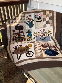 Wool applique block of the month quilt